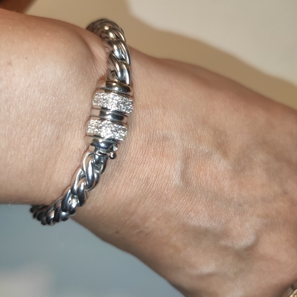 White Gold Rope Diamond Bracelet - Picture 11 of 16